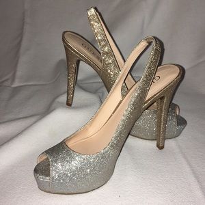 Silver to Gold Gradient Glitter Platforms